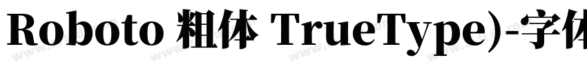 Roboto 粗体 TrueType)字体转换